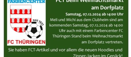 FCT-Stand beim Weihnachtsmarkt am Dorfplatz