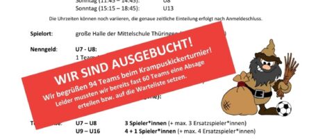 KRAMPUSKICKERTURNIER AUSGEBUCHT!!